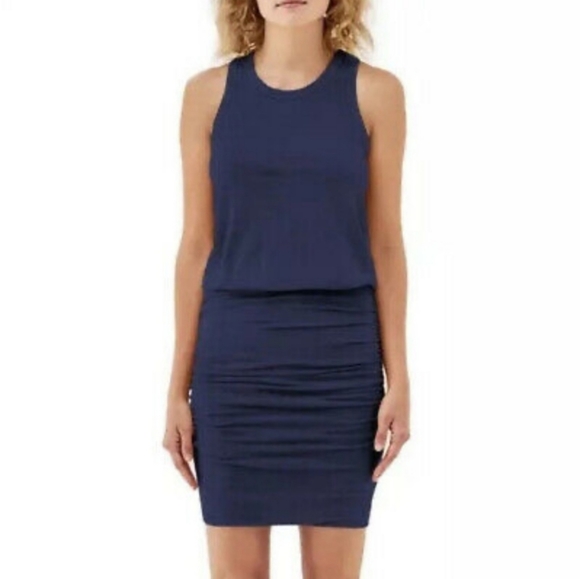 SUNDRY Women's Ruched Star Tank Top Mini Dress - Picture 1 of 7